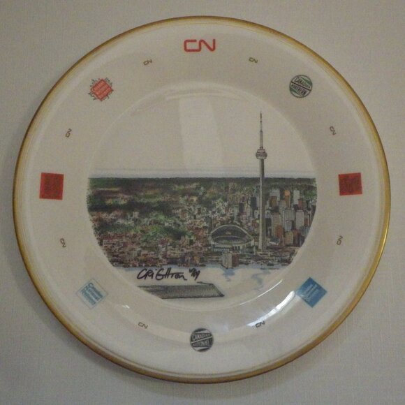 David Griffin Fine Art Commemorative Plate featuring Toronto Landmarks - Picture 1 of 4